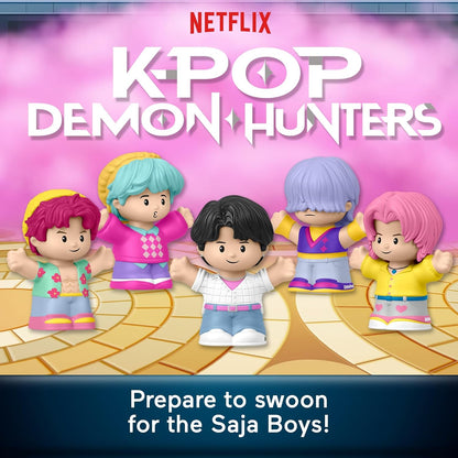 Little People Collector Kpop Demon Hunters: Saja Boys Special Edition Set for Movie Fans, 5 Figures in a Display Package