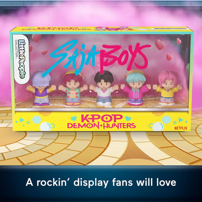 Little People Collector Kpop Demon Hunters: Saja Boys Special Edition Set for Movie Fans, 5 Figures in a Display Package