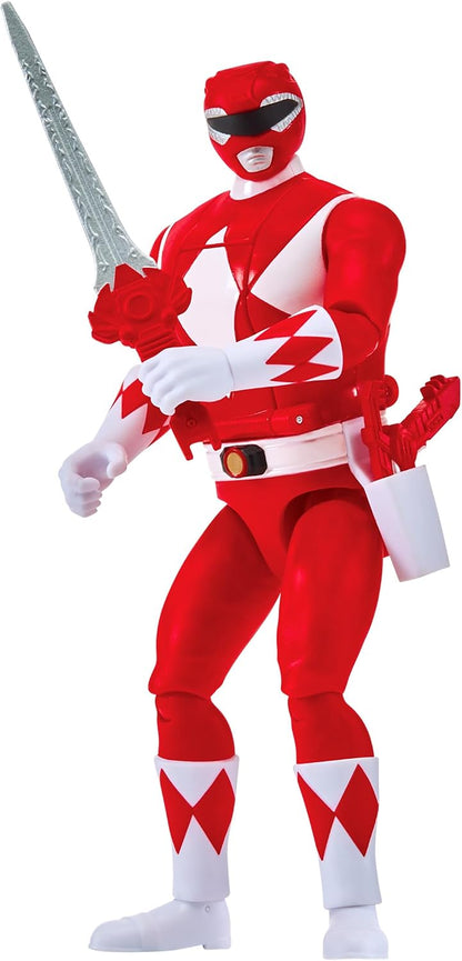 Power Rangers Rocky Red Ranger Action Figure – Mighty Morphin Character Toy with Power Sword & Red Dragon Thunderzord Theme, Collectible Kids Figure