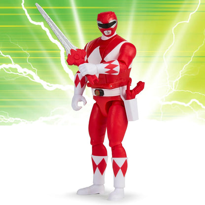 Power Rangers Rocky Red Ranger Action Figure – Mighty Morphin Character Toy with Power Sword & Red Dragon Thunderzord Theme, Collectible Kids Figure
