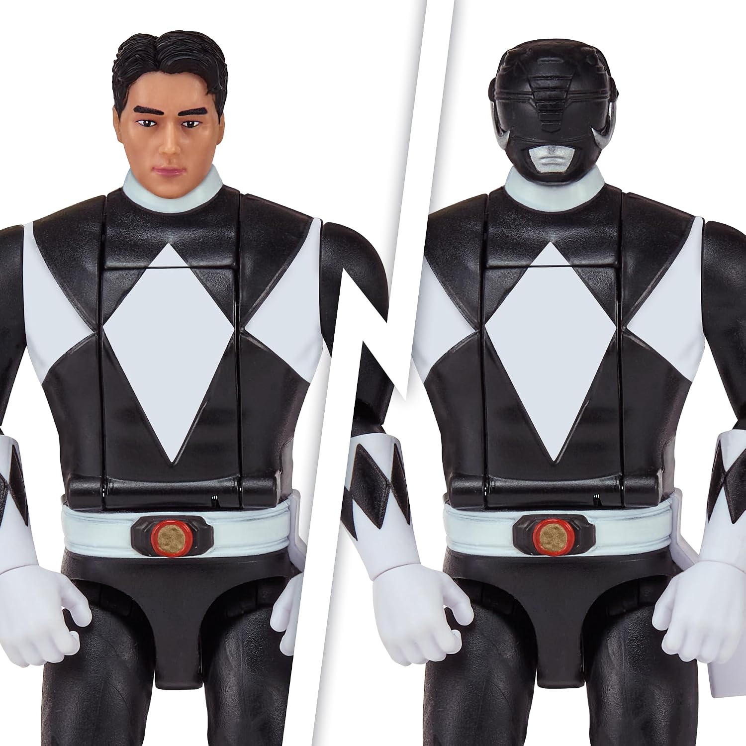 Power Rangers Adam Black Ranger Morphing Action Figure – Mighty Morphin Toy with Transform Feature, Power Axe & Lion Thunderzord Theme