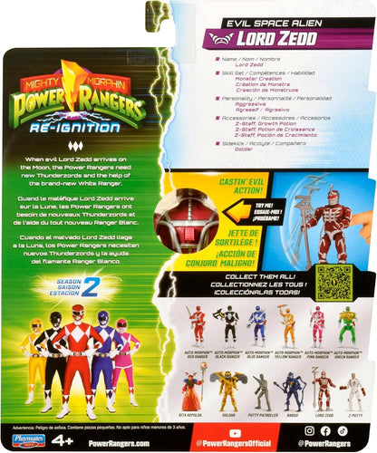 Power Rangers Lord Zedd Action Figure – Mighty Morphin Villain Toy with Staff Action Feature, Classic TV Series Collectible Figure for Kids & Fans