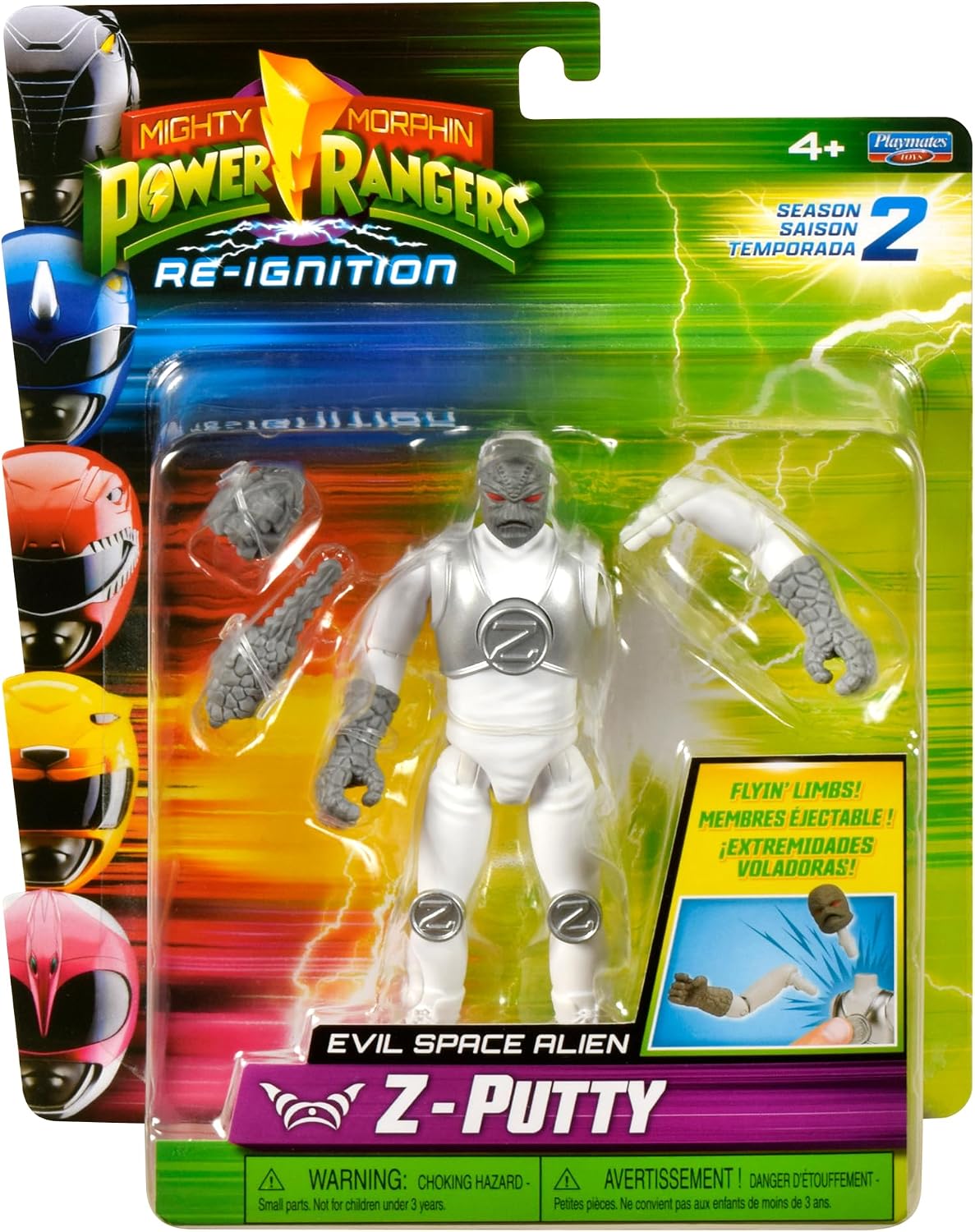 Power Rangers Z-Putty Action Figure – Mighty Morphin Villain Toy with Exploding Limb Action, Press Z Chest Feature, Collectible Figure for Kids & Fans