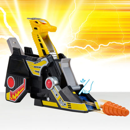 Power Rangers Yellow Ranger Griffin Thunderzord Action Figure – Mighty Morphin Zord Toy with Fireball Launch Feature
