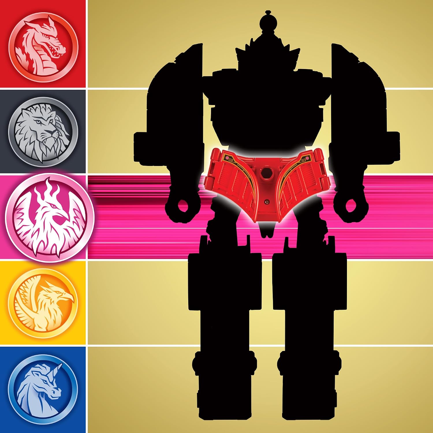 Power Rangers Pink Ranger Firebird Thunderzord Action Figure – Mighty Morphin Zord Toy with Energy Gust Feature