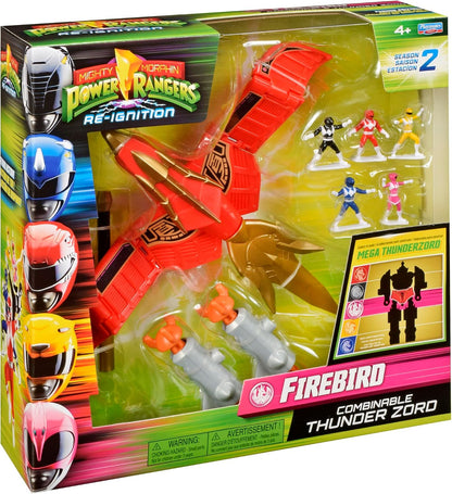 Power Rangers Pink Ranger Firebird Thunderzord Action Figure – Mighty Morphin Zord Toy with Energy Gust Feature