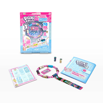 Sticki Rolls Sticki Band Single Pack S3, Wearable Shareable Sticker Bracelets