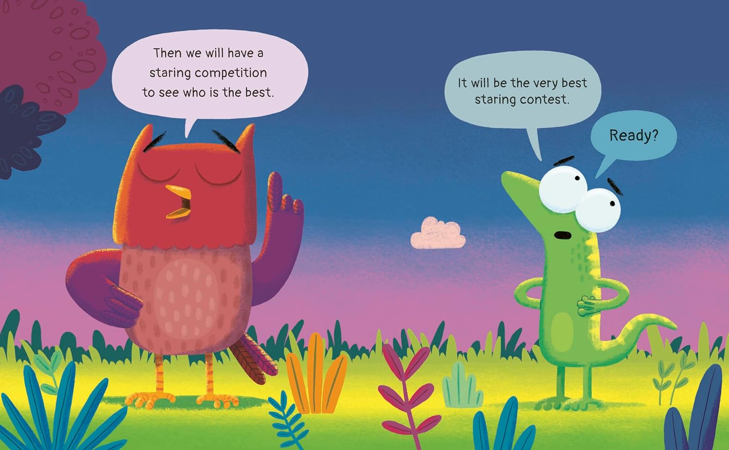 Owl vs Gecko: The Stare-Off!