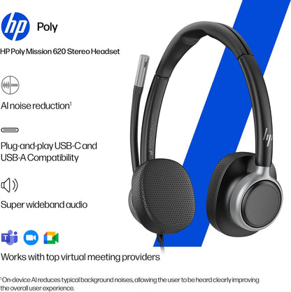 POLY HP Mission 620 USB HS CS1