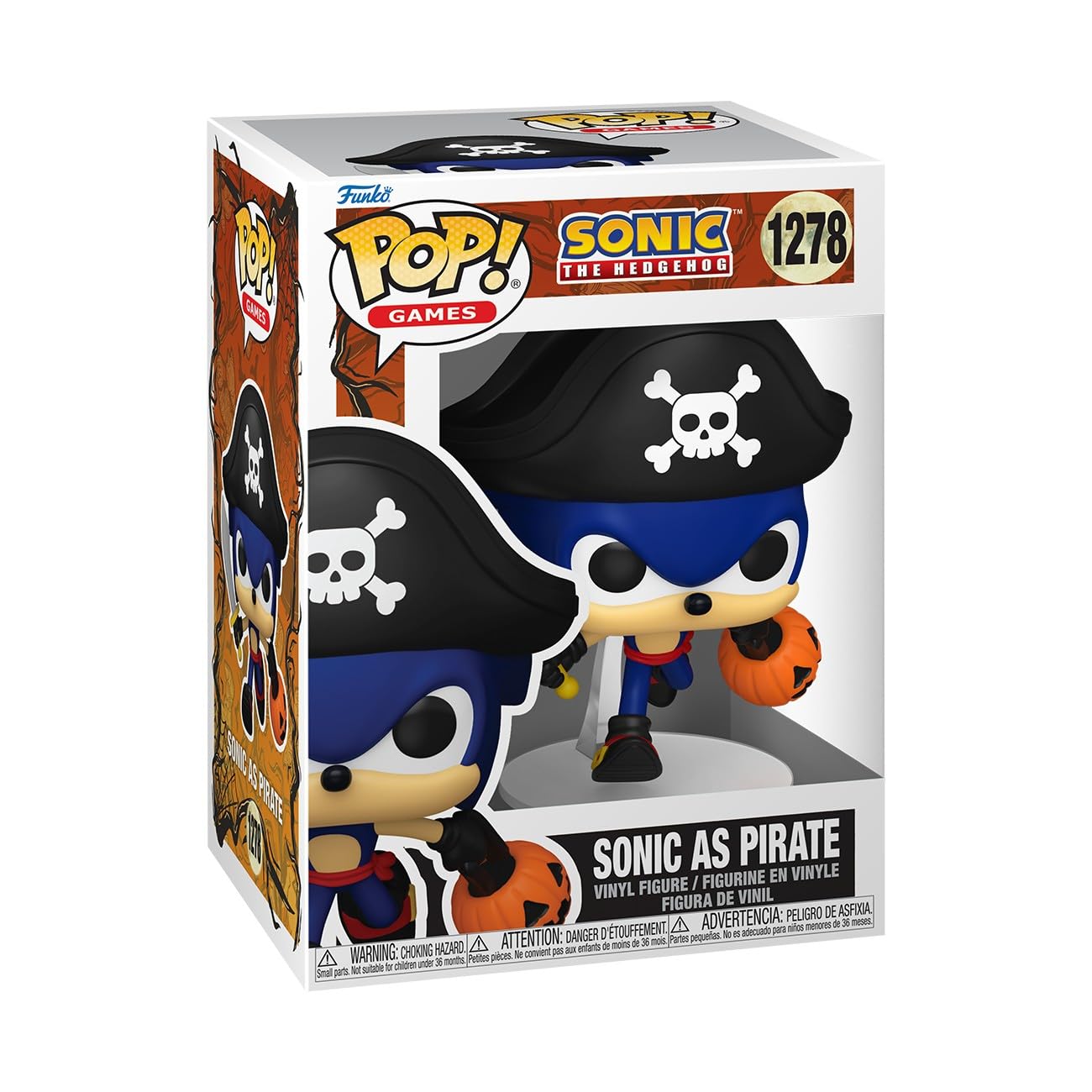 Funko POP! Games: Sonic the Hedgehog - Sonic as Pirate | Gadget Ufficiale - Personaggio in Vinile da Collezione da Esporre - Idea Regalo Compleanno per Fan e Collezionisti