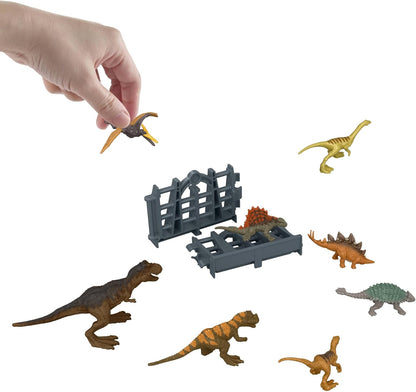 Mattel Jurassic World - Calendario dell'Avvento 2026, 24 giorni di sorprese a tema Visitatori dell'isola di Jurassic Park, include mini dinosauri, personaggio e accessori, 4+ anni, JLD23