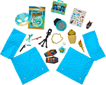 Monster High Self-Scare Secrets - Cleo de Nile, set con bambola e accessori, 13 sorprese a tema come un set per la ceramica e trucchi inclusi, 4+ anni, JMG74