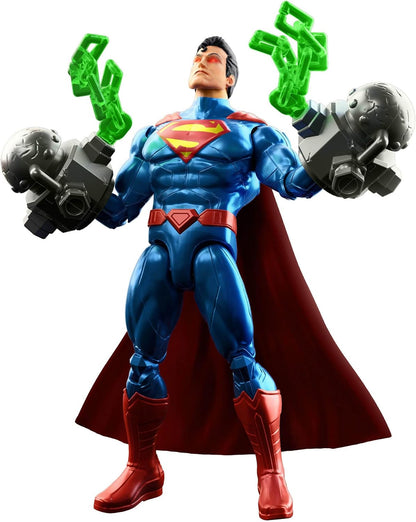 Mattel DC Premier - Superman, action figure con luci e 10 suoni diversi, vista laser, modalità volo e azione spezza-catene, con cintura e accessori inclusi, JMP85