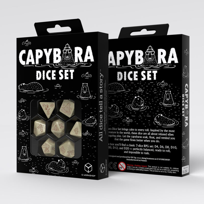 Q-Workshop Capybara Würfelset: Sleepie, Capybara-Thema, für Kinder