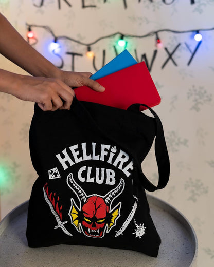Grupo Erik Tote Bag, Stranger Things Einkaufstasche, Stofftasche aus Baumwoll, Leichte Tragetasche