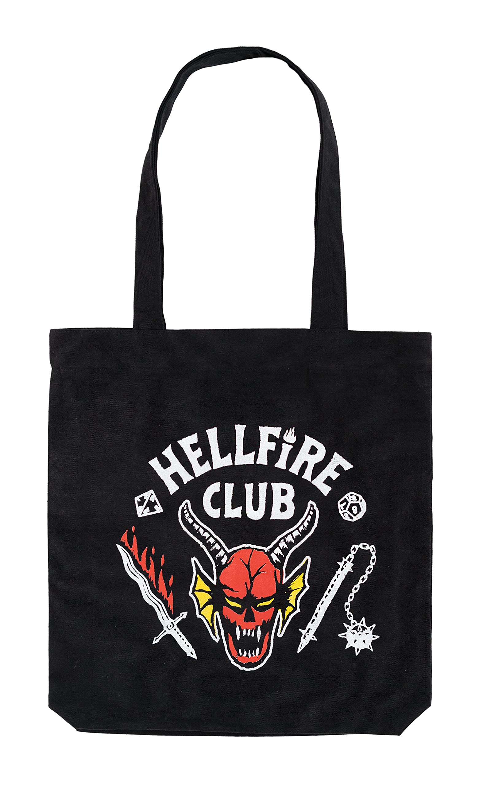 Grupo Erik Tote Bag, Stranger Things Einkaufstasche, Stofftasche aus Baumwoll, Leichte Tragetasche