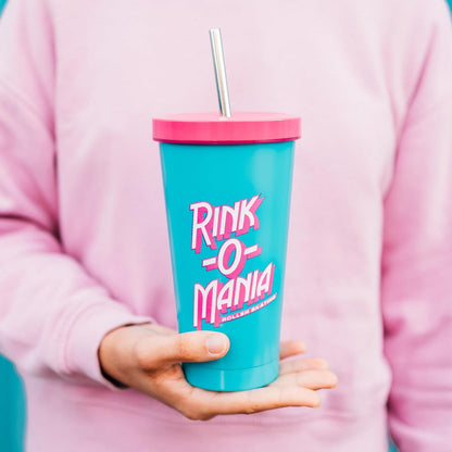 Grupo Erik Thermobecher 500ml Stranger Things - Kaffeebecher to go Thermo Trinkbecher mit Deckel und Strohhalm - Offizieller Stranger Things Merch