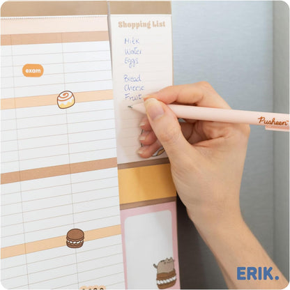 Grupo Erik Calendario Famiglia 2027 Pusheen - Calendario Magnetico Frigo con Penna, Sticky Notes, Shopping List e Stickers | Planner Mensile con Spazi per Note, Set 2026 a Dic 2027 (30 x 35cm