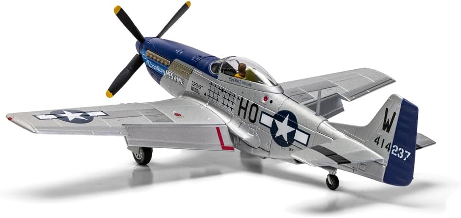 Corgi AA27709 North American P-51D Mustang, ‘Moonbeam McSWINE’, William T. ‘Bill’ Whisner Jr, 1945 - DieCast Model Aviation, for ages 14+