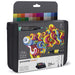 Winsor & Newton 0290079 Promarker Brush voor tekeningen, kalligrafie, ontwerp en lay-outs, streeploos tekenen met beitel- en penseelpunt - Set 24 Brushmarker, Student Designer set 24