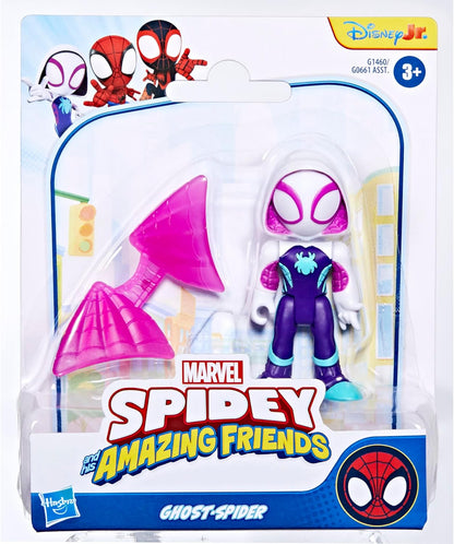 Marvel Spidey and his Amazing Friends Ghost-Spider Toy with Accessory, 7.6-cm (3 inch) Action Figures, Super Hero Toys for Children, Ages 3+, Purple