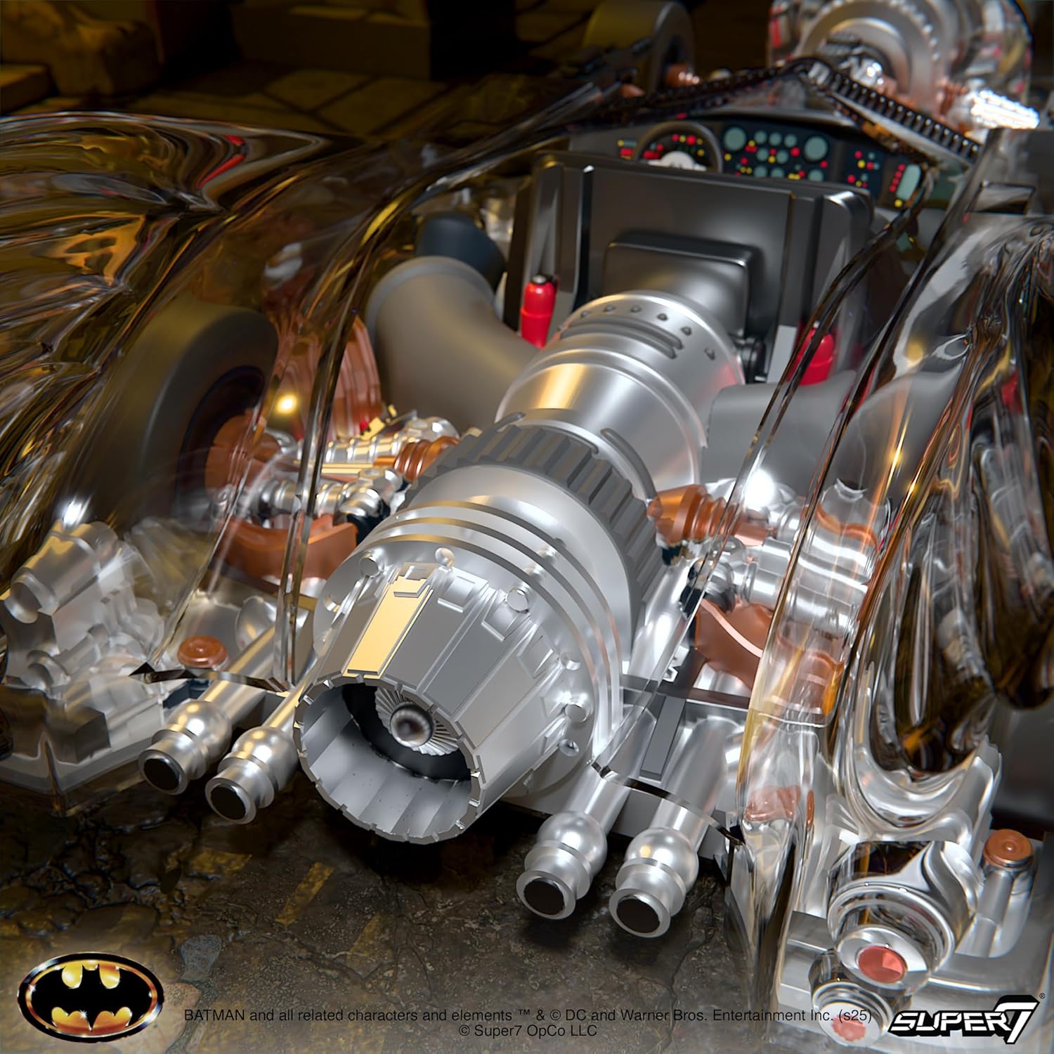 Batman 1989 Super Cyborg Vehicle Batmobile 1989 (Clear) 35 Cm