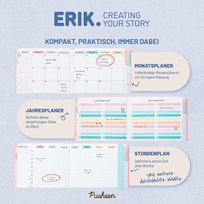Grupo Erik Hausaufgabenheft Schulplaner 2026 2027 Pusheen Cat Taschenkalender Schülerkalender - Schulkalender Wochenplaner - Terminplaner 2026 2027 für 17 Monate - Geschenke zur Einschulung Jugen