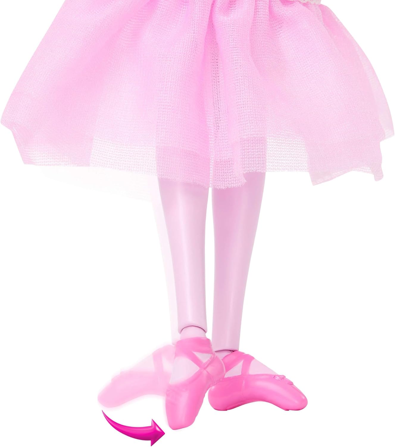 Barbie in the Nutcracker Clara Ballerina Doll in Pink Satin Dress with Puffed Sleeves, Articulated Ankles, and Toy Nutcracker, JLW51