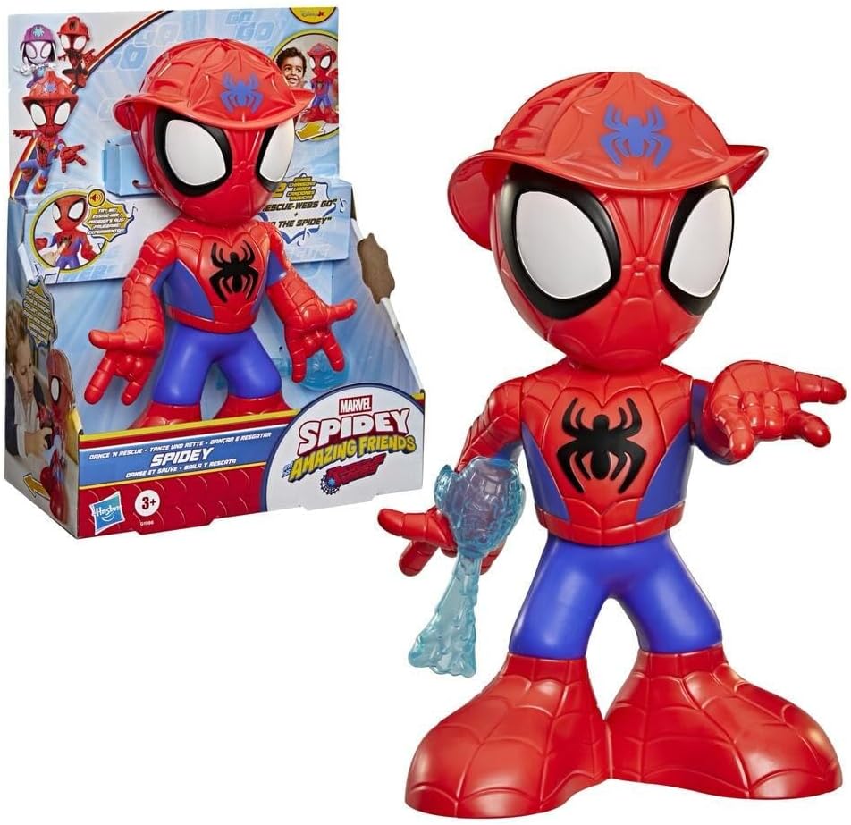 Marvel Spidey und Seine Super-Freunde Dance N' Rescue Spidey, 25,4 cm großes elektronisches Spielzeug mit Geräuschen und 2 Liedern, Superheldenspielzeug und Figuren, ab 3 Jahren