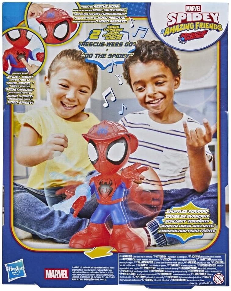 Marvel Spidey und Seine Super-Freunde Dance N' Rescue Spidey, 25,4 cm großes elektronisches Spielzeug mit Geräuschen und 2 Liedern, Superheldenspielzeug und Figuren, ab 3 Jahren
