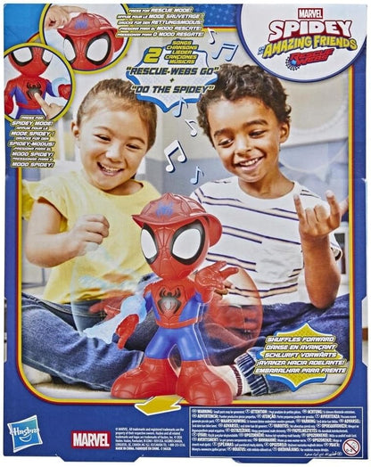 Marvel Spidey und Seine Super-Freunde Dance N' Rescue Spidey, 25,4 cm großes elektronisches Spielzeug mit Geräuschen und 2 Liedern, Superheldenspielzeug und Figuren, ab 3 Jahren