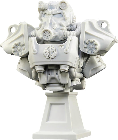 Fallout: Painter's Bust - T-60 - 1:12 Scale Character Miniature, Figure & Display Stand, Unpainted, Multi-Part Resin, Licensed Collectible Model