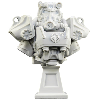 Fallout: Painter's Bust - T-60 - 1:12 Scale Character Miniature, Figure & Display Stand, Unpainted, Multi-Part Resin, Licensed Collectible Model
