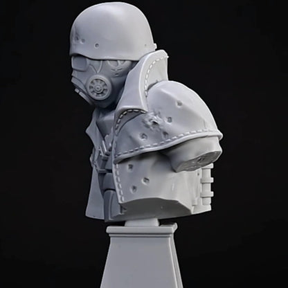 Fallout: Painter's Bust - NCR Ranger - 1:12 Scale Character Miniature, Figure & Display Stand, Unpainted, Multi-Part Resin, Licensed Collectible Model