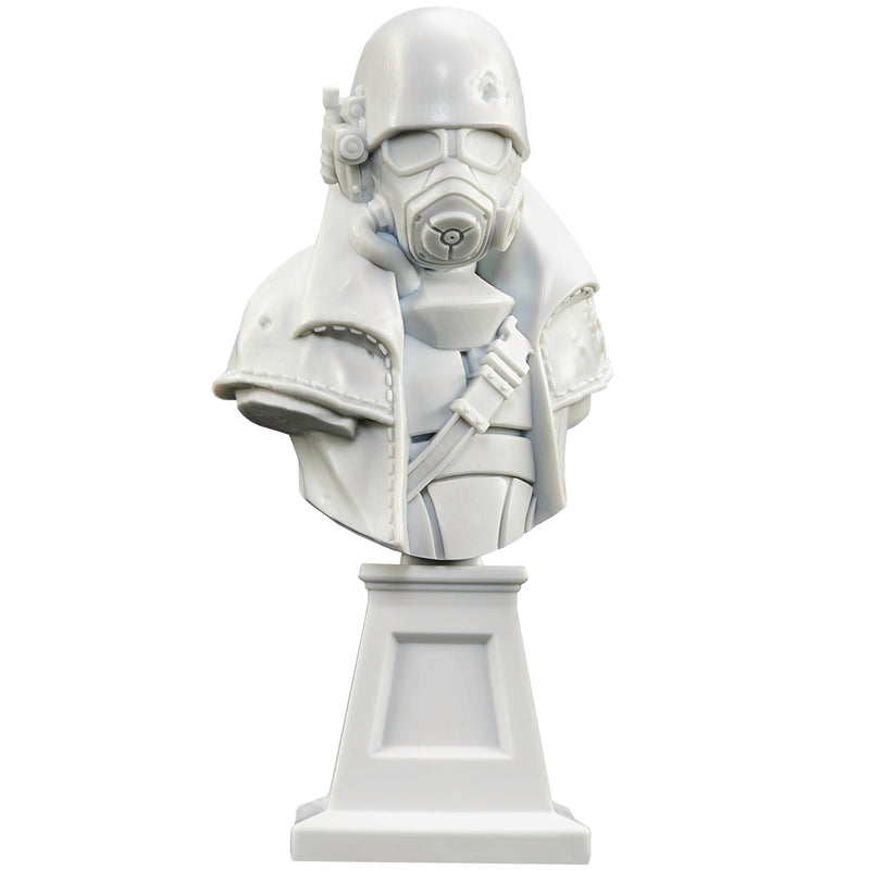 Fallout: Painter's Bust - NCR Ranger - 1:12 Scale Character Miniature, Figure & Display Stand, Unpainted, Multi-Part Resin, Licensed Collectible Model