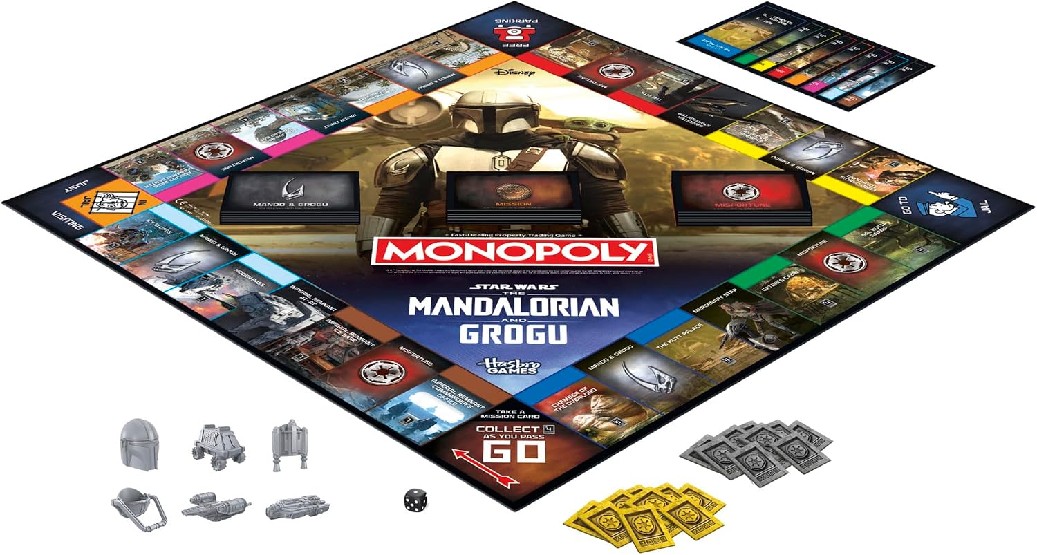 Monopoly: Star Wars The Mandalorian and Grogu Edition Board Game | Inspired by the Film | Family Games for Kids and Adults | 2-6 Players | Ages 8+ - English version
