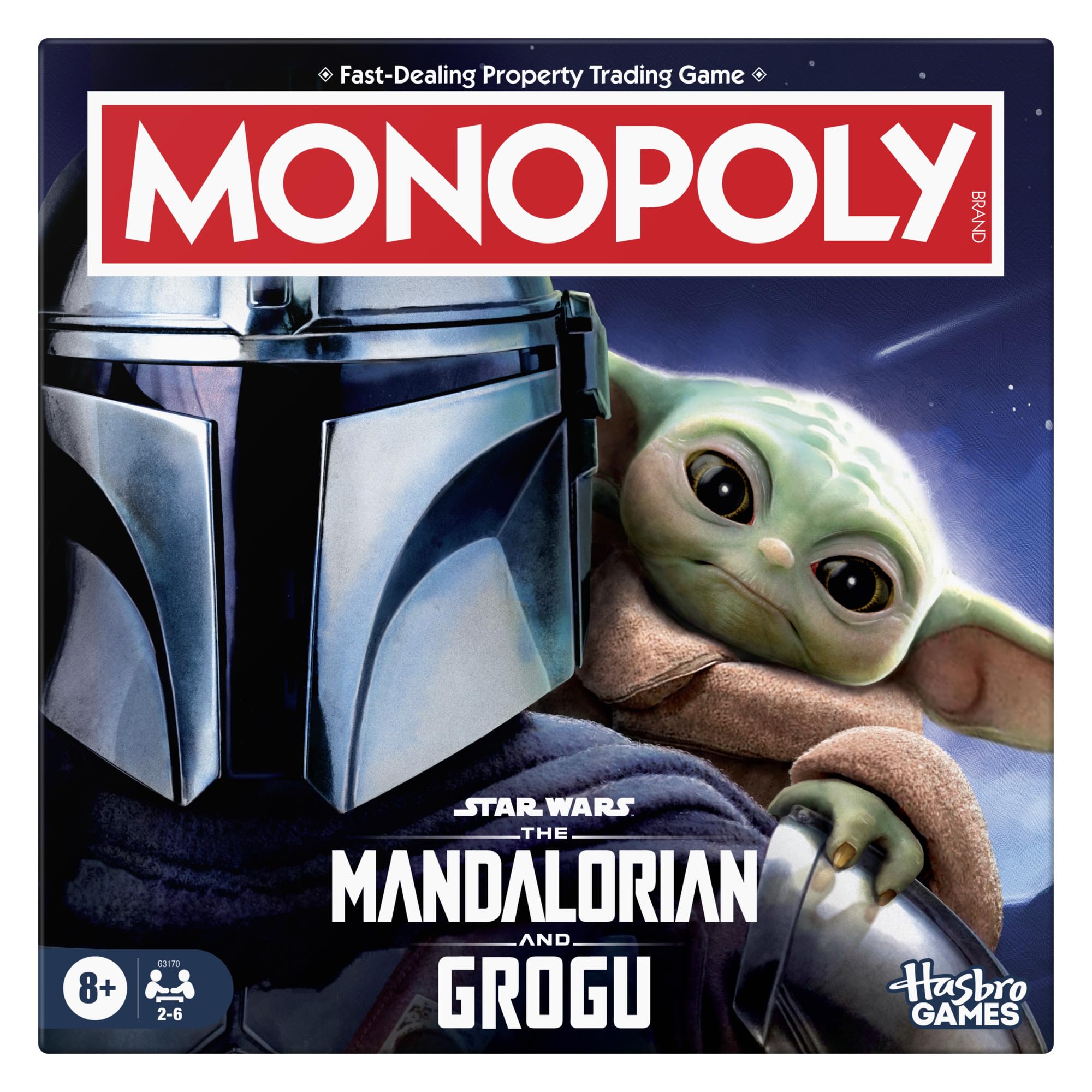 Monopoly: Star Wars The Mandalorian and Grogu Edition Board Game | Inspired by the Film | Family Games for Kids and Adults | 2-6 Players | Ages 8+ - English version