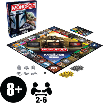 Monopoly: Star Wars The Mandalorian and Grogu Edition Board Game | Inspired by the Film | Family Games for Kids and Adults | 2-6 Players | Ages 8+ - English version
