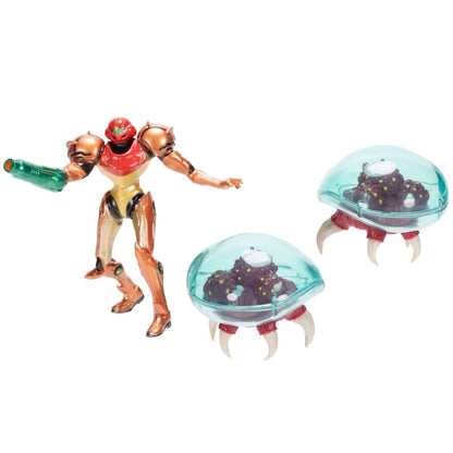 Nintendo Metroid Set Bounty Hunter – Set di Figure Articolate da 6,3 cm con Dettagli Fedeli, Ideale per Collezionisti e Appassionati della Serie Videogiochi Metroid