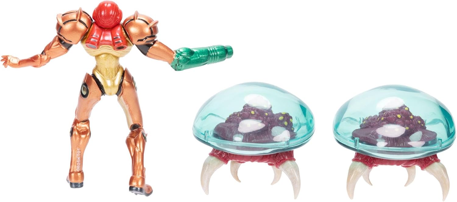 Nintendo Metroid Set Bounty Hunter – Set di Figure Articolate da 6,3 cm con Dettagli Fedeli, Ideale per Collezionisti e Appassionati della Serie Videogiochi Metroid