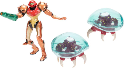 Nintendo Metroid Set Bounty Hunter – Set di Figure Articolate da 6,3 cm con Dettagli Fedeli, Ideale per Collezionisti e Appassionati della Serie Videogiochi Metroid