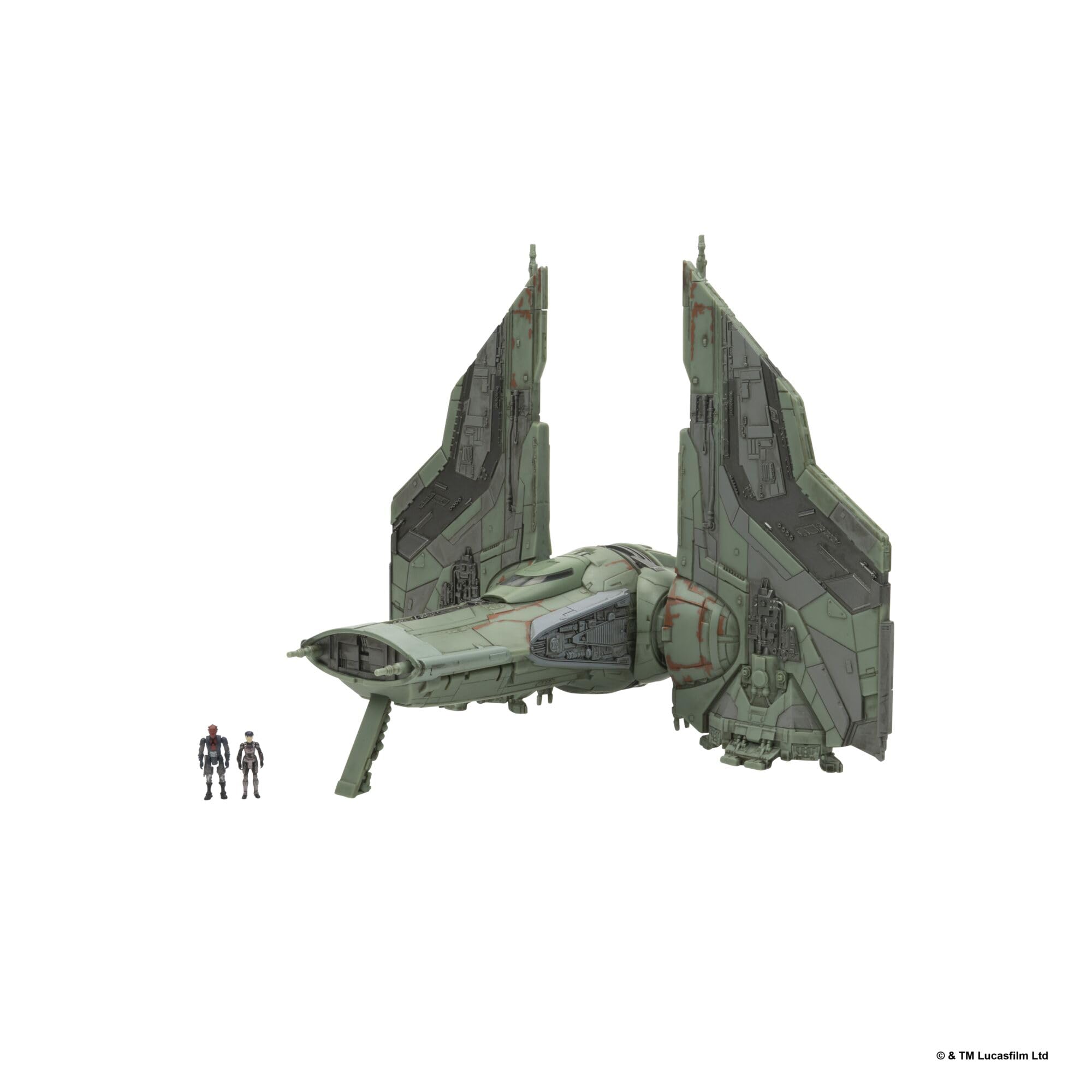 Jazwares Star Wars™ Micro Galaxy Squadron The Hex - 9-Inch Vehicle | Rotating Wings and Cockpit plus Two 1-Inch Micro Figure Accessories