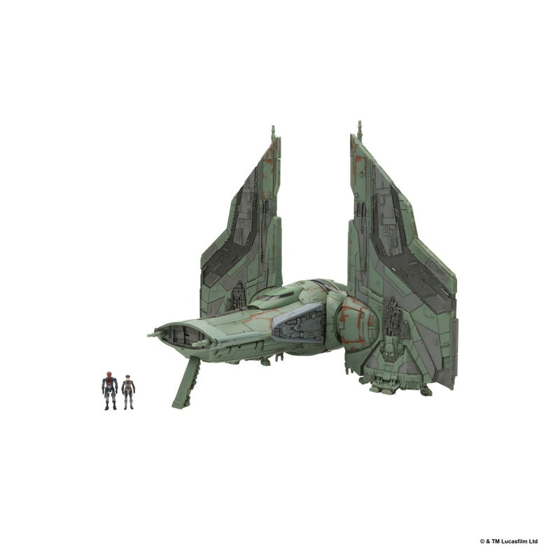 Jazwares Star Wars™ Micro Galaxy Squadron The Hex - 9-Inch Vehicle | Rotating Wings and Cockpit plus Two 1-Inch Micro Figure Accessories