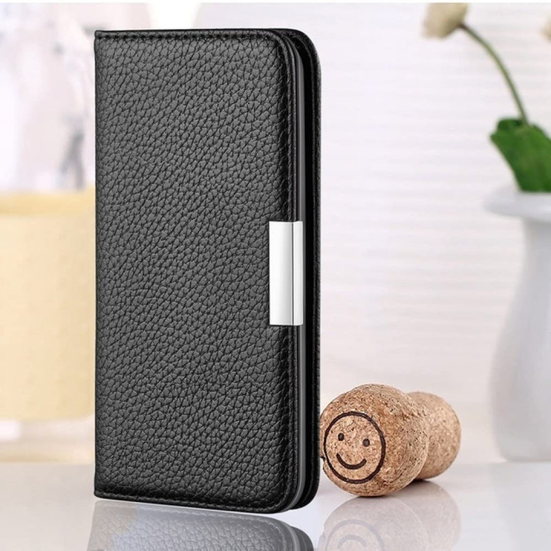 Litchi Pattern Wallet Leather Case For Samsung Galaxy A03S A12 A22 A32 A50 A51 A52 A70 A71 A72 S22 Ultra S21 FE S20 FE S10 S9,Black,for Galaxy A22 5G
