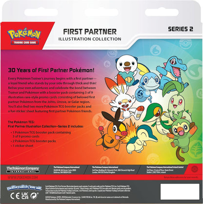 Pokémon TCG: First Partner Illustration Collection—Series 2 (3 Promo Cards, 2 Booster Packs & 1 Sticker Sheet