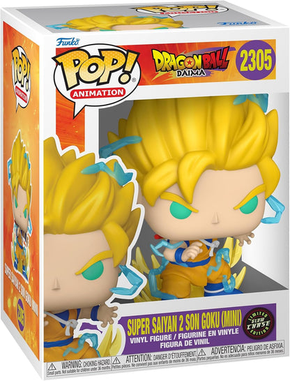 Funko Pop! Animation: Dragon Ball DAIMA - Super Saiyan Son Goku (Mini) - 1/6 Odds for Rare Chase Variant - Collectable Vinyl Figure - Gift Idea - Official Merchandise - Toys for Kids & Adults