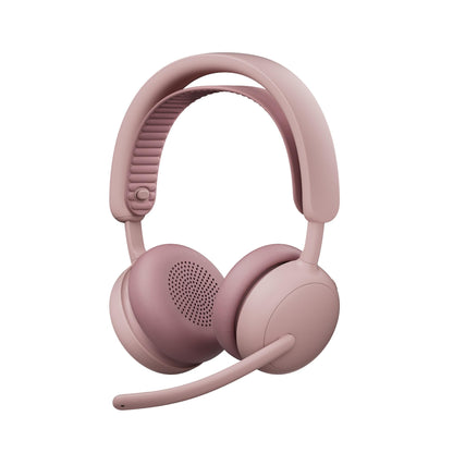 Logitech Zone Wireless 2 ES – brusreducerande trådlöst headset med anpassningsbar hybrid-ANC, Bluetooth, rosa Wireless Rosa