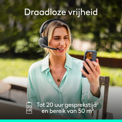 Logitech Zone Wireless 2 ES – brusreducerande trådlöst headset med anpassningsbar hybrid-ANC, Bluetooth, grafitgrå Wireless Grafit, Logitech Zone Wireless 2 ES – brusreducerande trådlöst headset med anpassningsbar hybrid-ANC, Bluetooth, grafitgrå Wireless