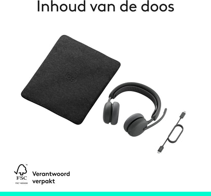 Logitech Zone Wireless 2 ES – brusreducerande trådlöst headset med anpassningsbar hybrid-ANC, Bluetooth, grafitgrå Wireless Grafit, Logitech Zone Wireless 2 ES – brusreducerande trådlöst headset med anpassningsbar hybrid-ANC, Bluetooth, grafitgrå Wireless