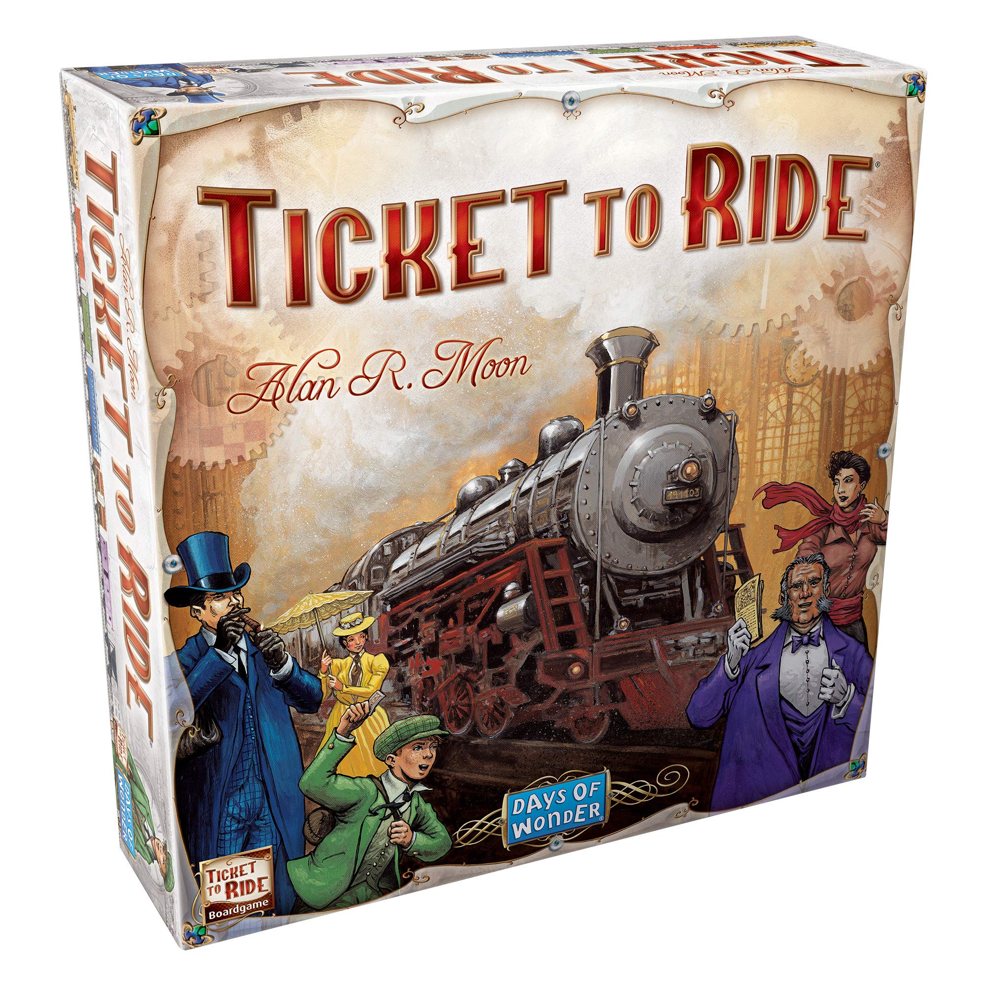 Days of Wonder | Ticket to Ride Board Game | Ages 8+ | For 2 to 5 Players | Average Playtime 30-60 Minutes, Black